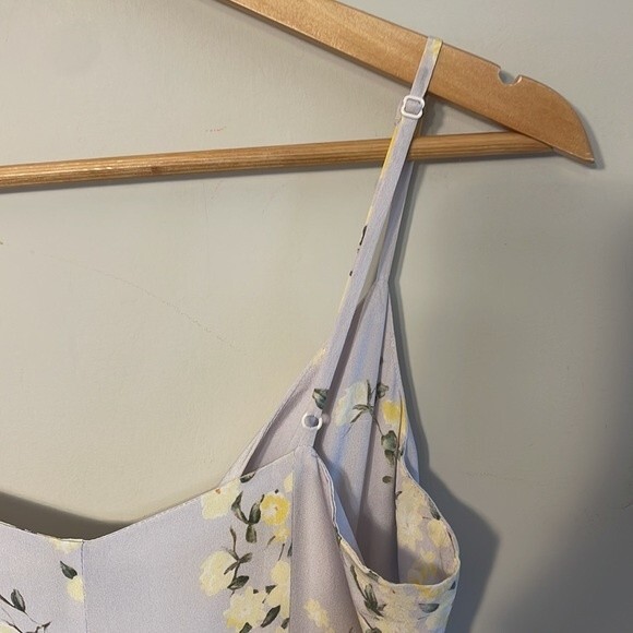 Intermix Floral Octavia Lilac Jumpsuit Size 2 - Picture 12 of 13